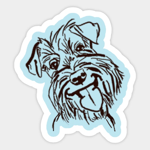 The Schnauzer Love of My Life Sticker by lalanny